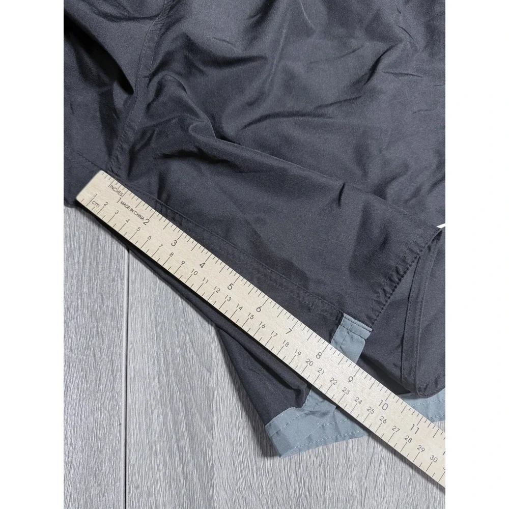 Nike XXL Black Gray Swim Trunks Board Shorts Drawstring‎ Pockets Lined